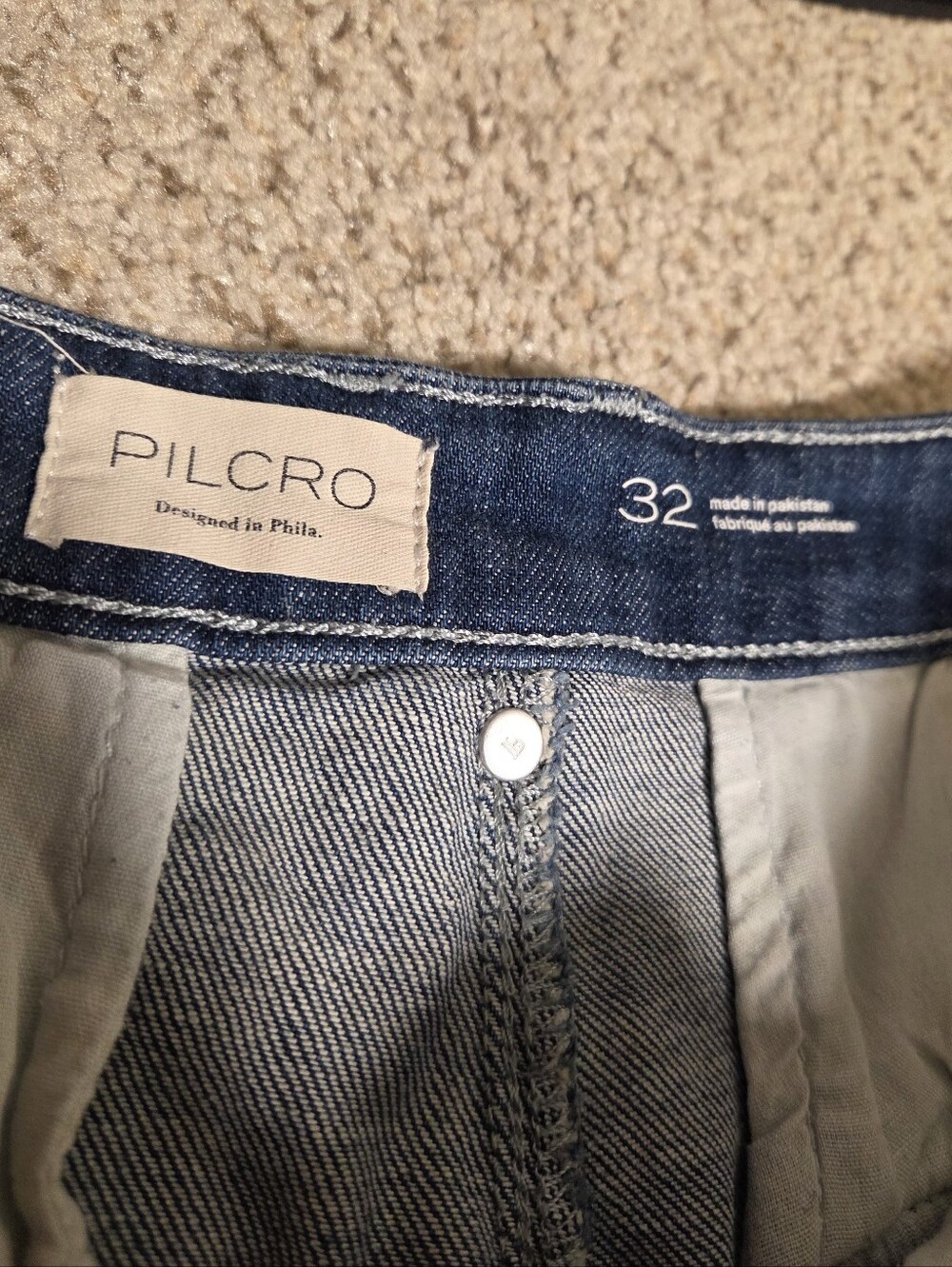 Anthropologie Pilcro Full Curve High-Rise Wide-Leg Jeans Blue Women's 32 Barrel - Picture 5 of 12